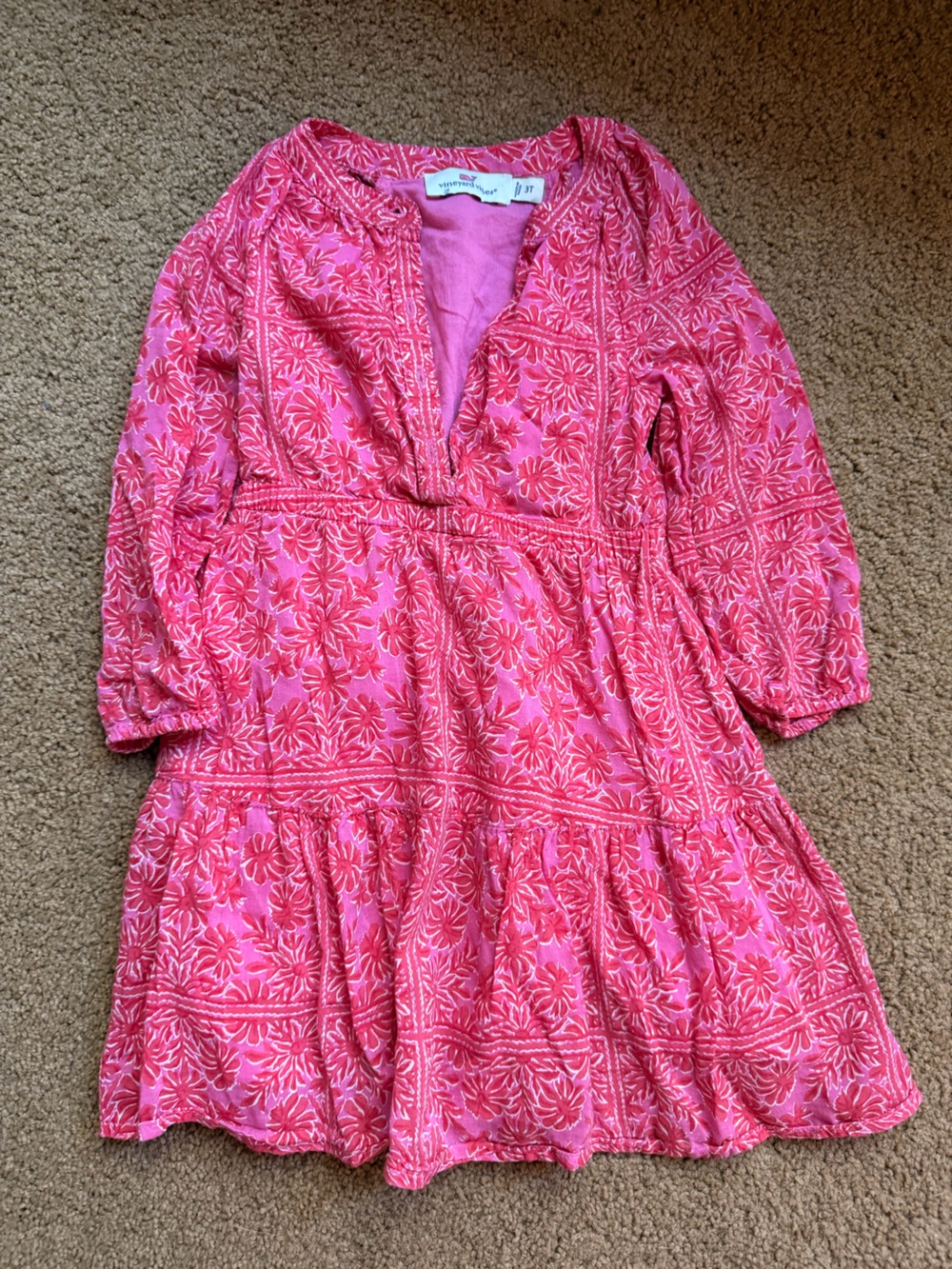 Vineyard Vines Scarf Print Dress 3T